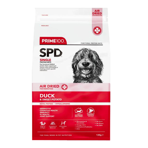 Prime 100 SPD All Ages Air Dried Dry Dog Food Duck & Sweet Potato 2.2kg