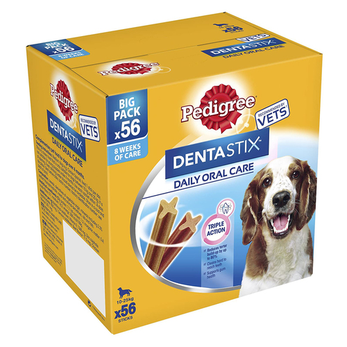 Pedigree Dentastix Medium Breed Oral Care Dog Chew Treat 56 Pack