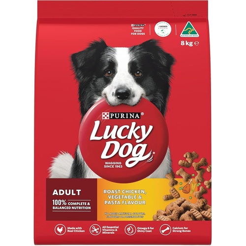 Lucky Dog Adult Dry Dog Food Roast Chicken Vegetable & Pasta 8kg
