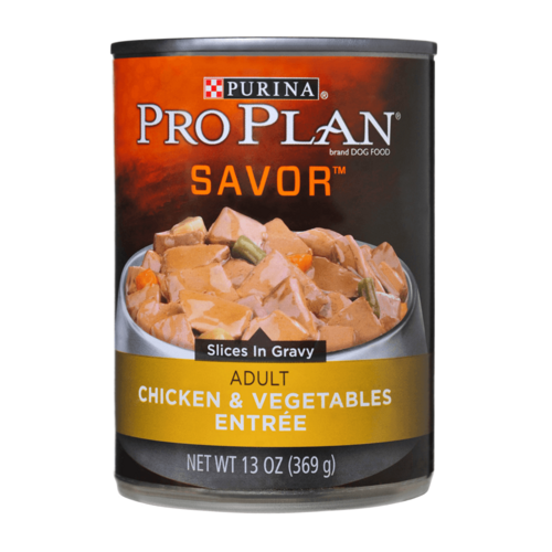 Pro Plan Slices in Gravy Adult Wet Dog Food Chicken & Vegetable Entrée 12 x 369g