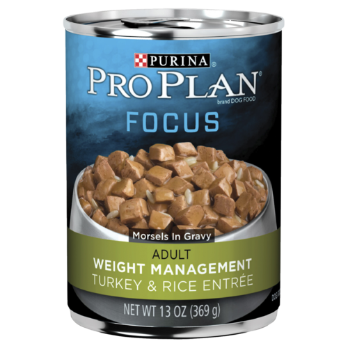 Pro Plan Adult Weight Management Wet Dog Food Turkey & Rice 12 x 369g