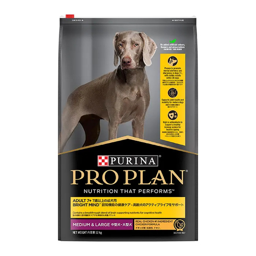 Pro Plan Adult 7+ Bright Mind Medium & Large Breed Dry Dog Food 12kg