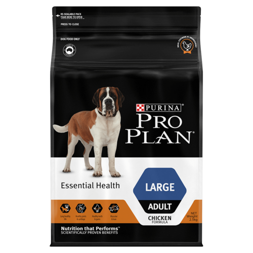 Pro Plan Adult Large Breed Essential Health Dry Dog Food Chicken 2.5kg