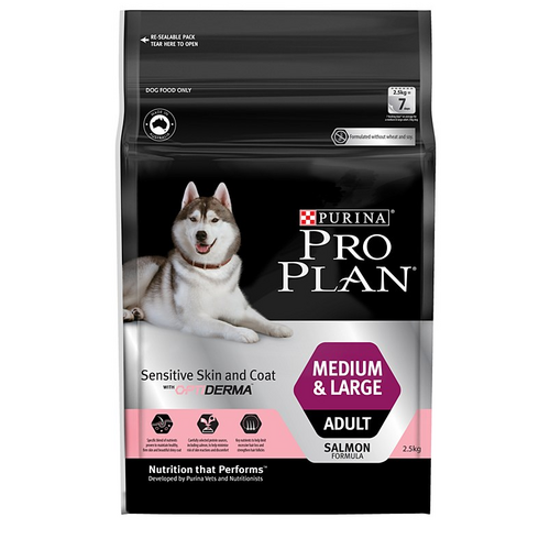 Pro Plan Adult Medium & Large Sensitive Skin & Coat Dry Dog Food Salmon 2.5kg