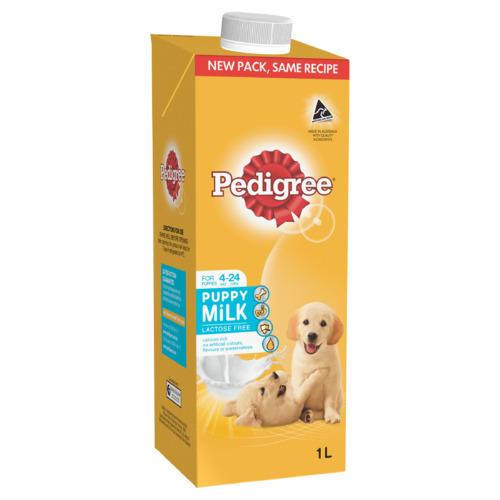 Pedigree Puppy Wet Dog Food Lactose Free Milk 8 x 1L