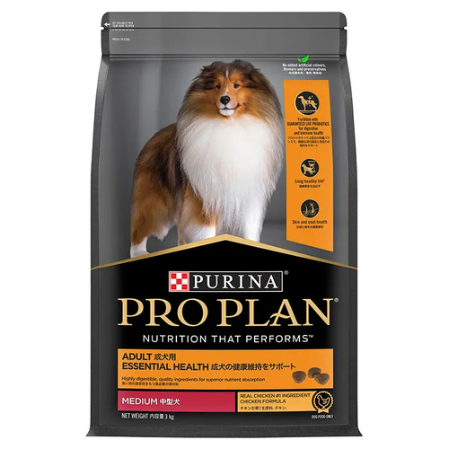 Pro Plan Adult Medium Breed Dry Dog Food Chicken 3kg