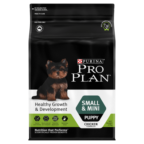 Pro Plan Puppy Small & Mini Breed Healthy Growth Dry Dog Food Chicken 2.5kg