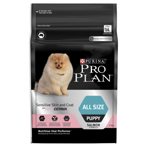 Pro Plan Puppy All Size Sensitive Skin & Coat Dry Dog Food Salmon 2.5kg (OBSD*)