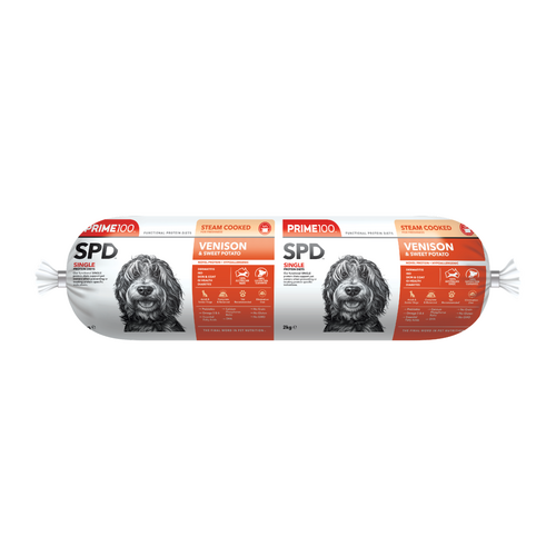 (PICK UP ONLY) Prime 100 Dog Food Venison & Sweet Potato Fresh Roll 2kg