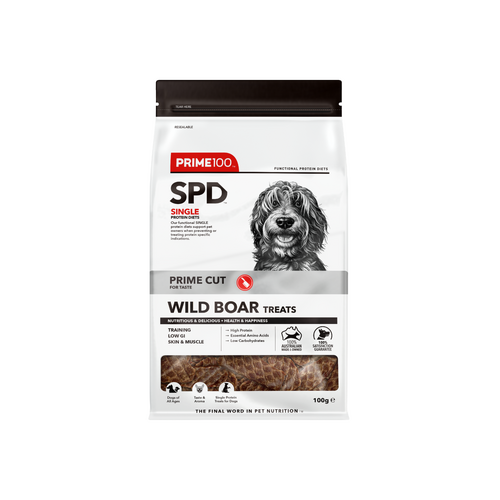 Prime 100 SPD All Ages Prime Cut Wild Boar Natural Dog Treats 100g