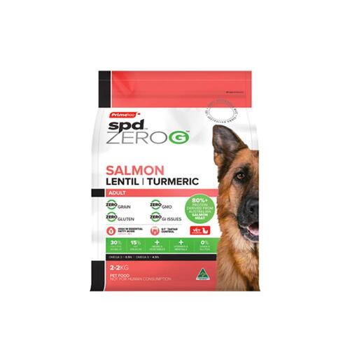 Prime Zerog Spd Adult Dry Dog Food Salmon Lentil & Turmeric 2.2kg