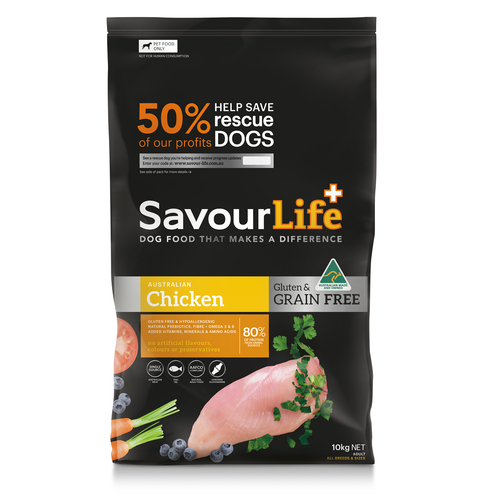 Savour Life Adult Grain Free Dry Dog Food Chicken 10kg