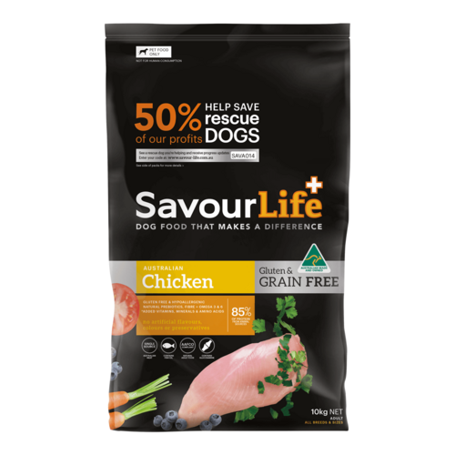 Savour Life Adult Grain Free Dry Dog Food Chicken 10kg