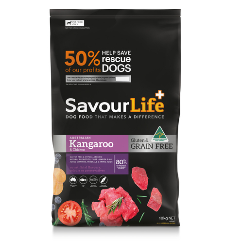 Savour Life Adult Grain Free Dry Dog Food Kangaroo & Chicken 10kg