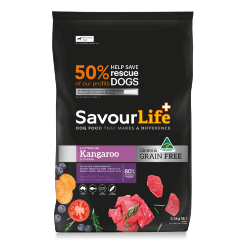 Savour Life Adult Grain Free Dry Dog Food Kangaroo & Chicken 2.5kg
