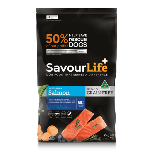 Savour Life Adult Grain Free Dry Dog Food Salmon 10kg