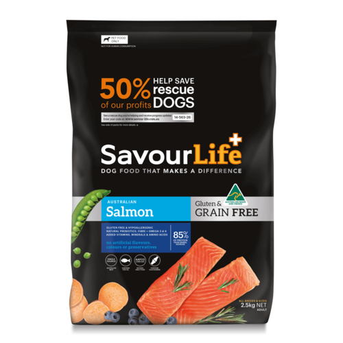 Savour Life Adult Grain Free Dry Dog Food Salmon 2.5kg