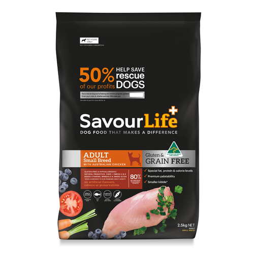 Savour Life Adult Small Breed Grain Free Dry Dog Food Chicken 2.5kg