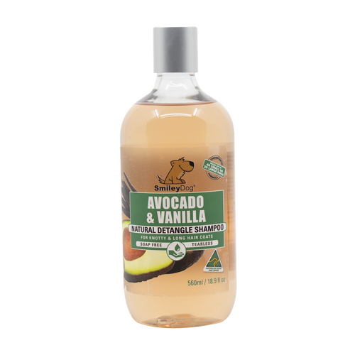 Smiley Dog 2-in-1 Avocado & Vanilla Natural Detangle Shampoo for Dogs 500ml