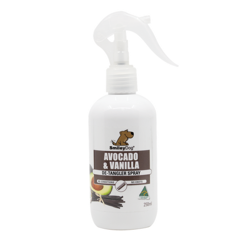 Smiley Dog Avocado & Vanilla Detangler Pet Dog Grooming Spray 250ml