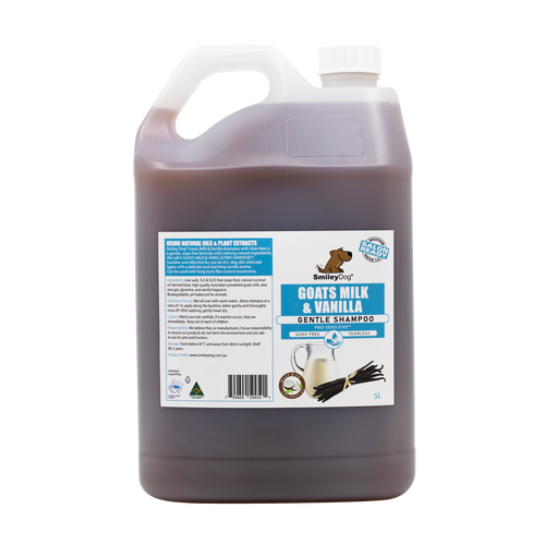 Smiley Dog Goats Milk & Vanilla Pro-Sensitive Dog Grooming Shampoo 5L