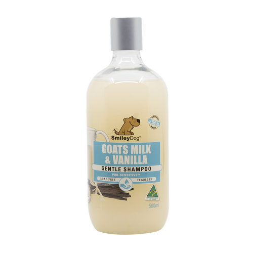 Smiley Dog Goats Milk & Vanilla Pro-Sensitive Dog Grooming Shampoo 500ml