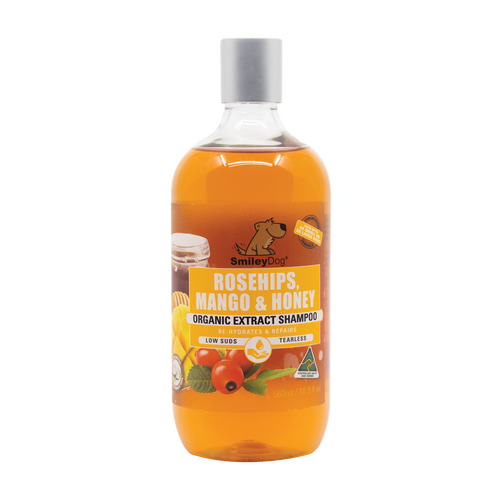 Smiley Dog Rosehips Mango & Honey Organic Extract Dog Shampoo 500ml