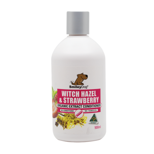 Smiley Dog Witch Hazel & Strawberry Organic Extract Dog Conditioner 500ml
