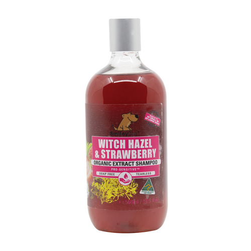 Smiley Dog Witch Hazel & Strawberry Pro-Sensitive Dog Grooming Shampoo 500ml