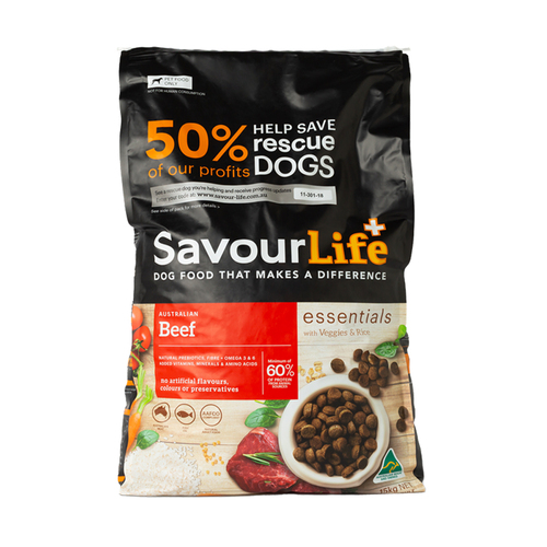 Savour Life Adult Essentials Dry Dog Food Australian Beef 15kg