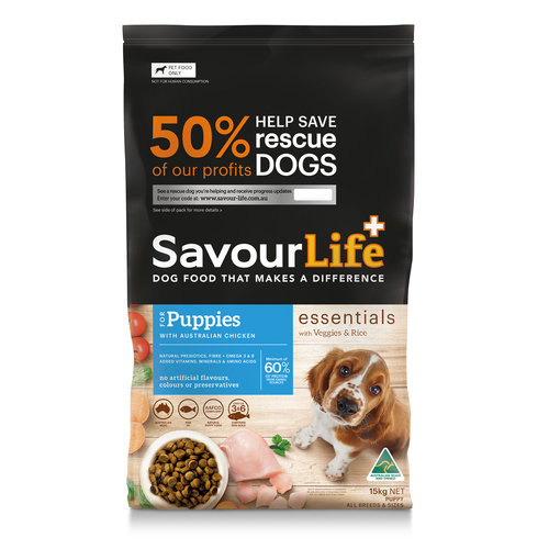 Savour Life Puppy Essentials Dry Dog Food Australian Chicken 15kg