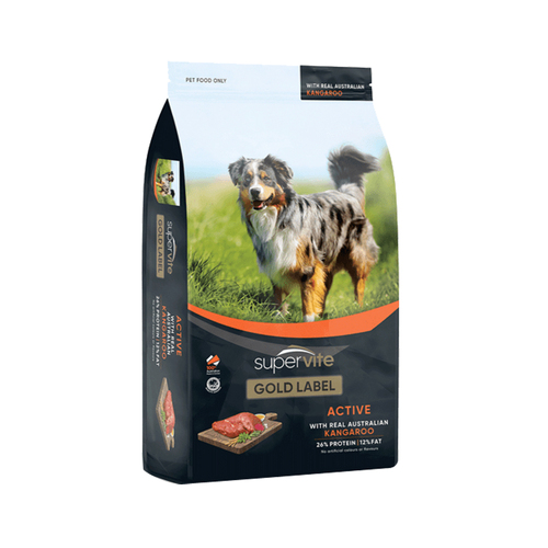 Super Vite Adult Gold Label Dry Dog Food Active w/ Australian Kangaroo 3kg