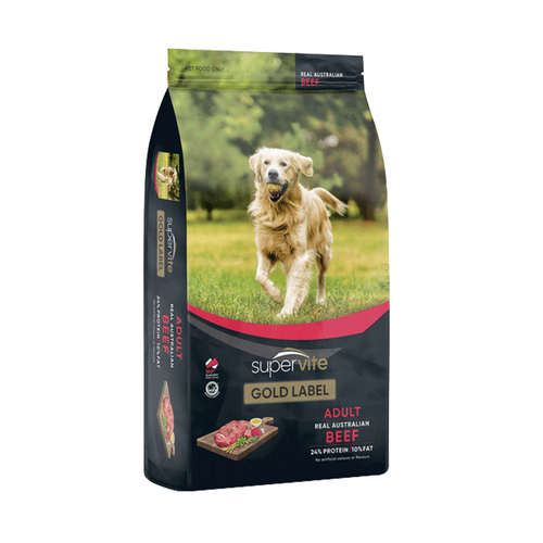 Super Vite Adult Gold Label Dry Dog Food w/ Australian Beef 3kg
