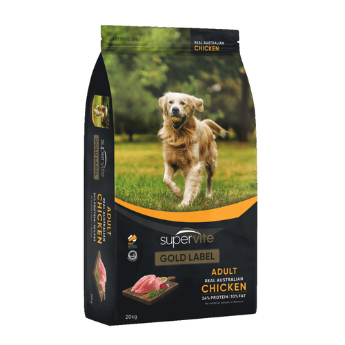 Super Vite Adult Gold Label Dry Dog Food w/ Australian Chicken 20kg