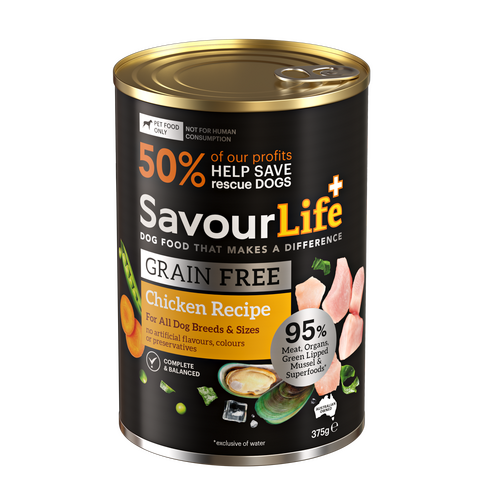 Savour Life Adult Grain Free Wet Dog Food Chicken Recipe 12 x 375g