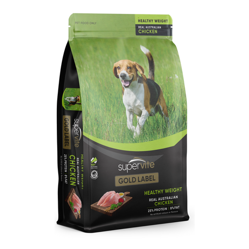 SuperVite Adult Gold Label Healthy Weight Dry Dog Food Australian Chicken 7.5kg