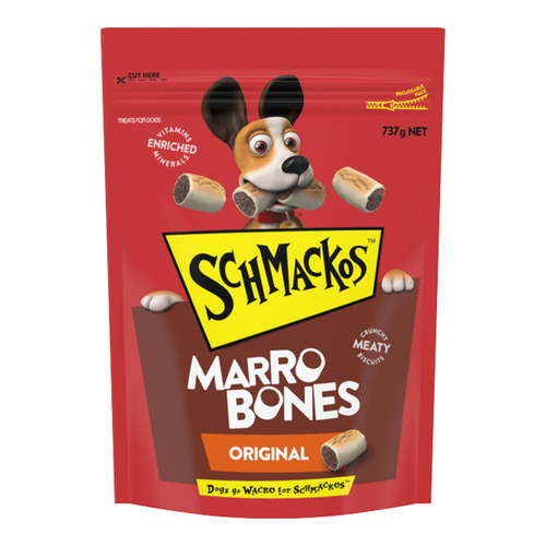 Schmackos Marrobones Original Crunchy Biscuit Dog Treats 737g x 3