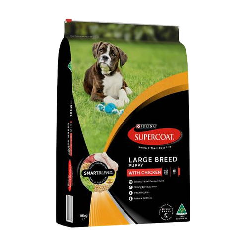 Supercoat Puppy Large Breed SmartBlend Dry Dog Food w/ Chicken 18kg