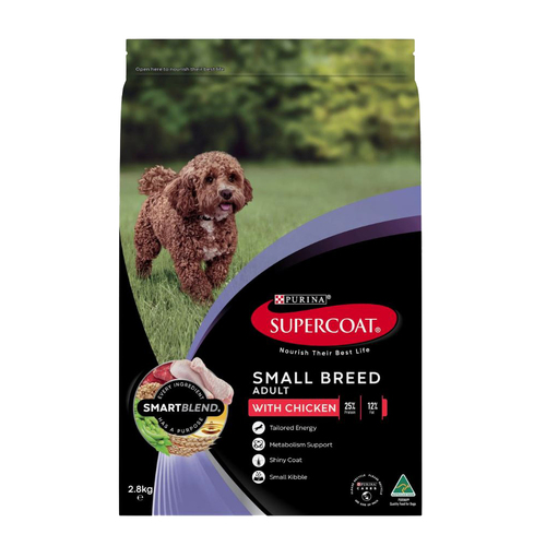 Supercoat Adult Small Breed SmartBlend Dry Dog Food w/ Chicken 2.8kg
