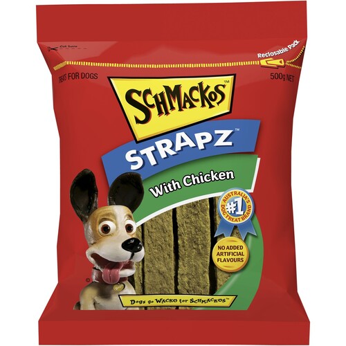 Schmackos Strapz Dog Training Treats w/ Chicken 4 x 500g