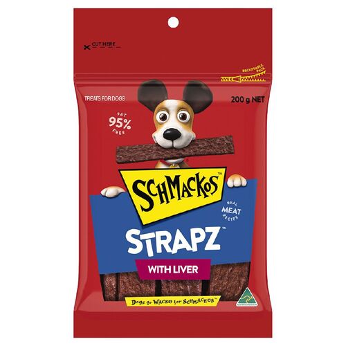 Schmackos Strapz Dog Tasty Treats w/ Liver 8 x 200g