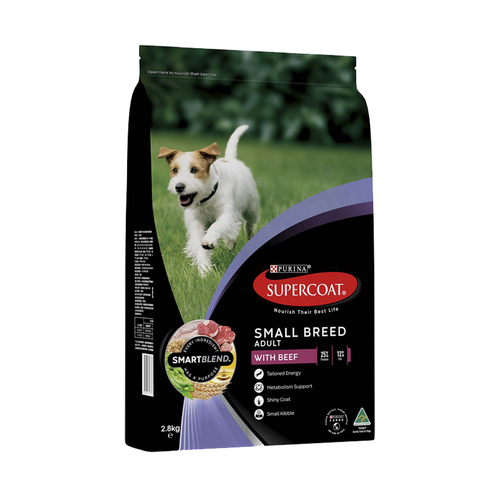 Supercoat Adult Small Breed SmartBlend Dry Dog Food w/ Beef 2.8kg