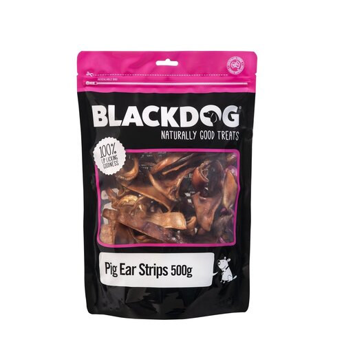 Blackdog Pig Ear Strips Natural Dog Chew Treats 500g