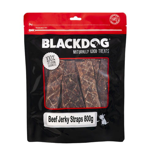 Blackdog Beef Jerky Straps Natural Dog Chew Treats 800g