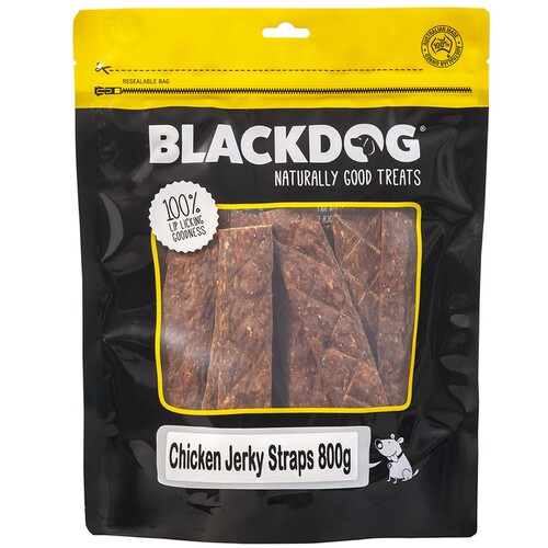 Blackdog Chicken Jerky Straps Natural Dog Chew Treats 800g