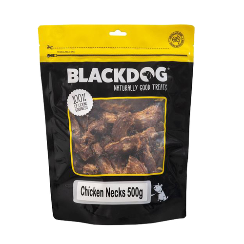 Blackdog Chicken Necks Natural Dog Chew Treats 500g