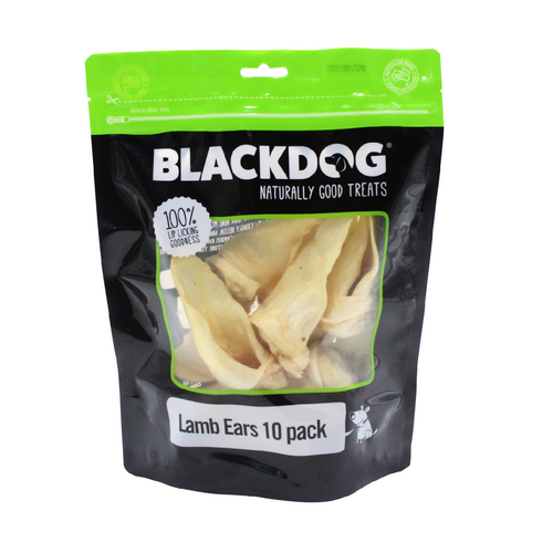 Blackdog Lamb Ears High Protein Low Fat Natural Pet Dog Treats 10 Pack