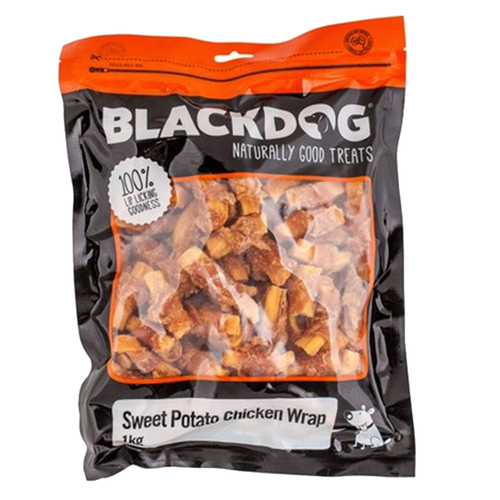 Blackdog Sweet Potato Chicken Wrap Natural Dog Treats 1kg