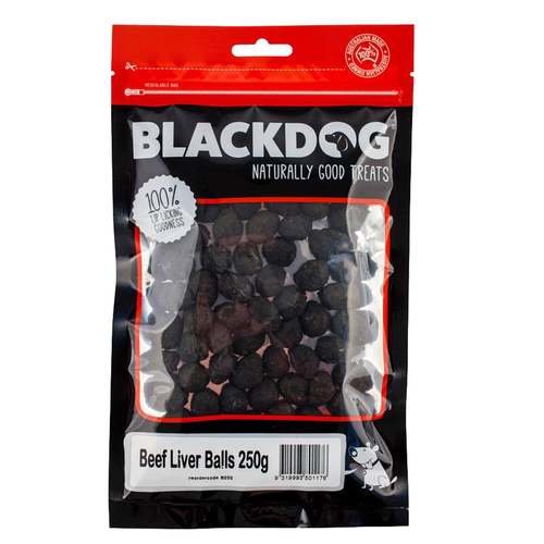 Blackdog Beef Liver Balls Dog Training Treats 250g