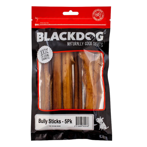Blackdog Bully Sticks Natural Dog Tasty Treats 5 Pack